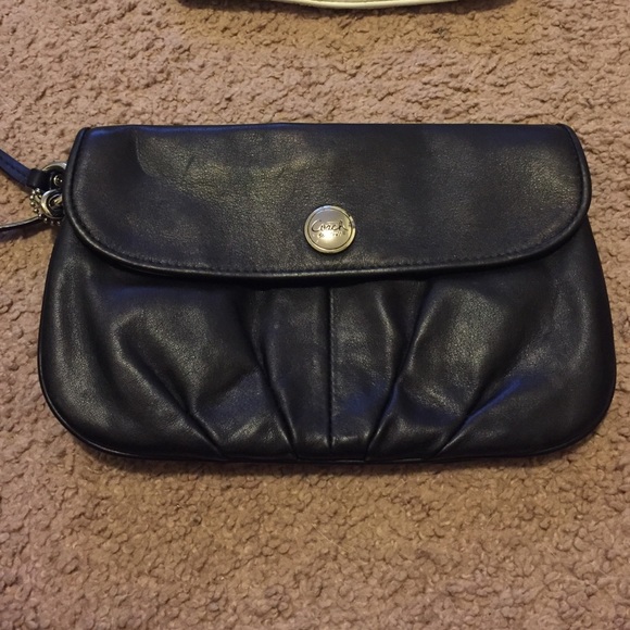 Black coach wristlet