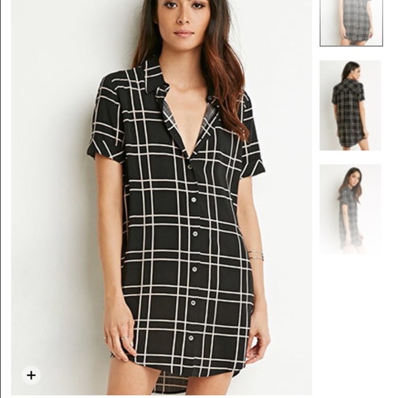 1 Day Sale!!! - NWT Grid-Patterned Shirtdress