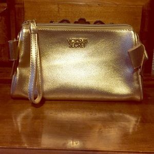 Victoria's Secret Gold Makeup Bag / Clutch