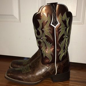 Brown Square Toe Ariat Boots