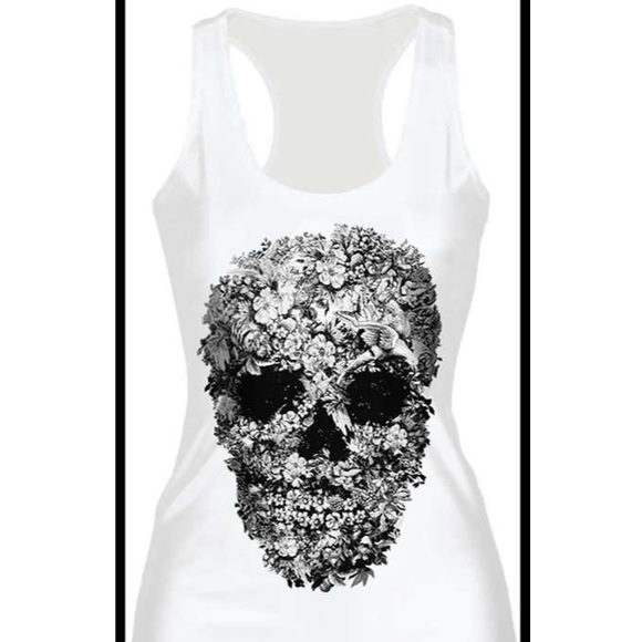 White Tank with ornate skull!