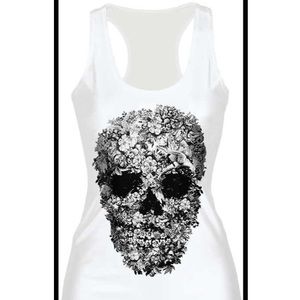 White Tank with ornate skull!
