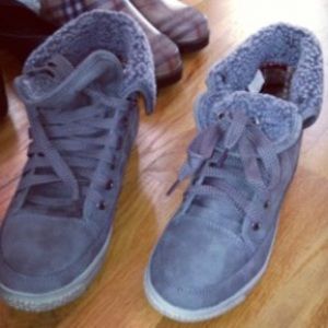 Gray high tops