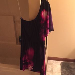 One Shoulder Floral Dress