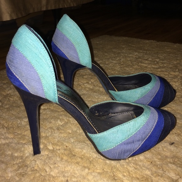 Multicolored blue Charlotte Russe heels