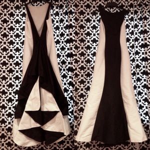 Black and White Formal Evening Gown