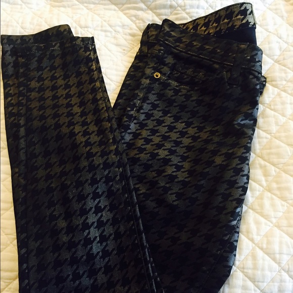 Houndstooth Wax Jeans