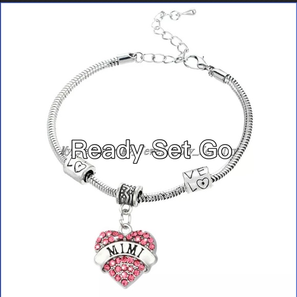 Mimi  bangle bracelet pink rhinestones