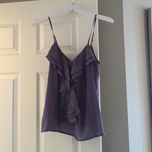 Barely worn purple ruffled cami