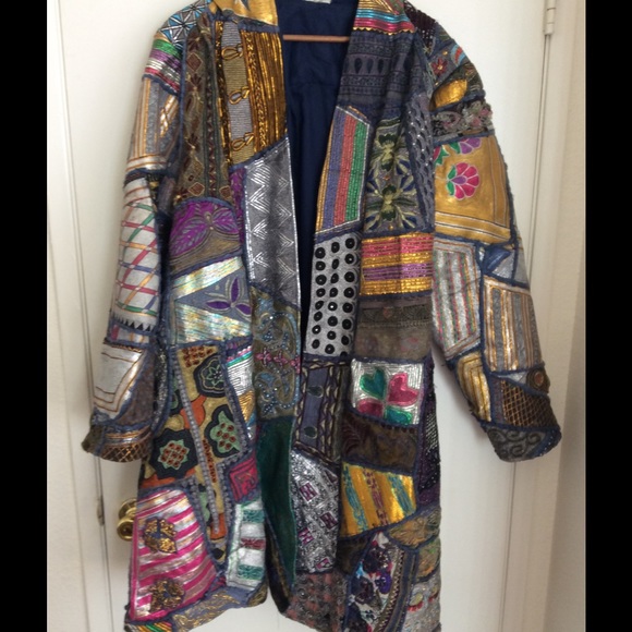 Ornate Vintage Patchwork Emperors Coat From India