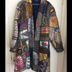 Ornate Vintage Patchwork Emperors Coat From India