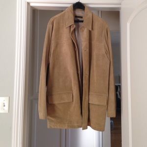 Beige suede men's banana republic coat