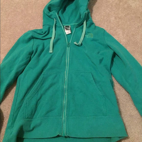 North face sweatshirt.
