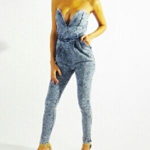 Acid Wash Jean Jumper