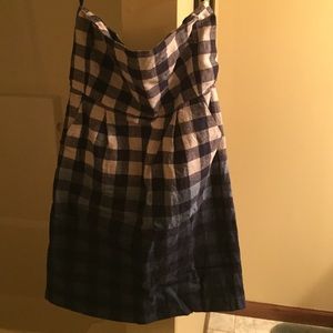 Strapless Plaid Dress