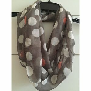 Polka dot sheer scarf
