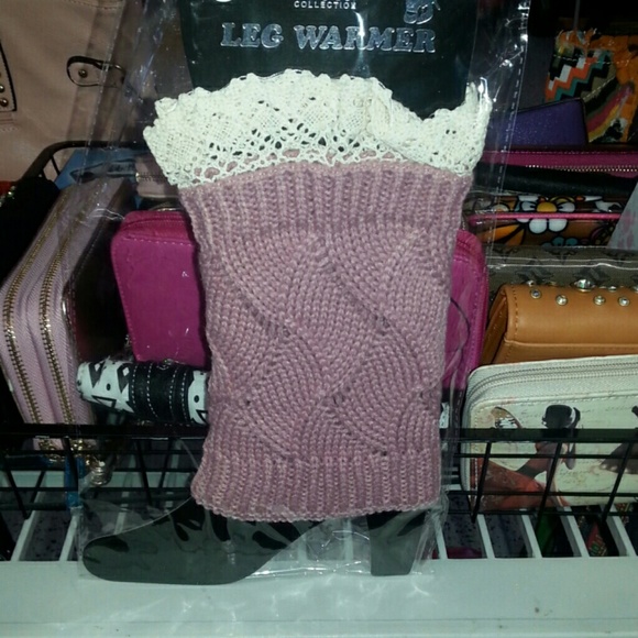 Mauve Lace Boot Topper
