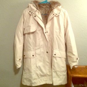 Heavyweight faux fur lined anorak/parka jacket