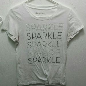 White sparkle tee