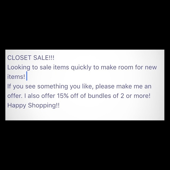 CLOSET SALE!!!