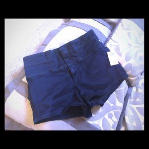 Blue high waisted shorts NWT