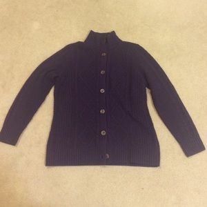 Purple large L L Bean, brand new cardigan!