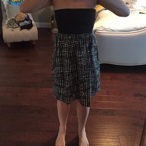 Theory black and white dress