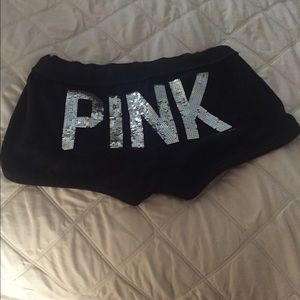 Adorable black shorts w bling bling from pink❗️💯