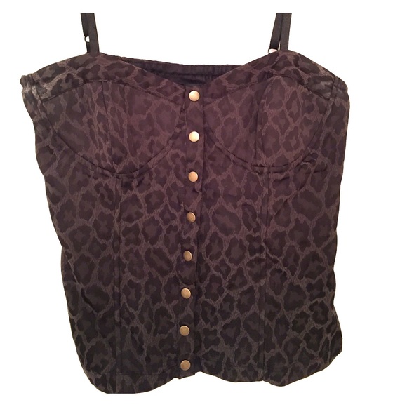 Fun leopard print bustier top
