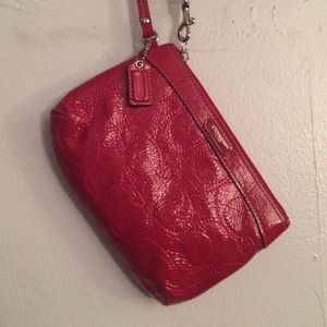 Red Coach Wristlet