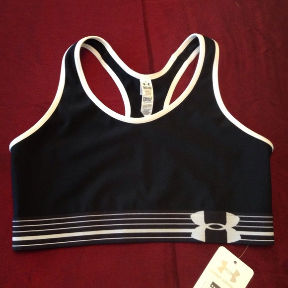 Black and white under armour sports bra