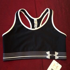 Black and white under armour sports bra