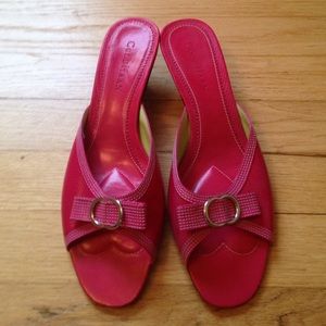 Never worn Cole Haan pink kitten heeled sandals