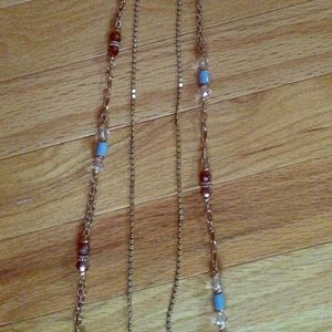 Chico's Double Strand Necklace with Glass Beads
