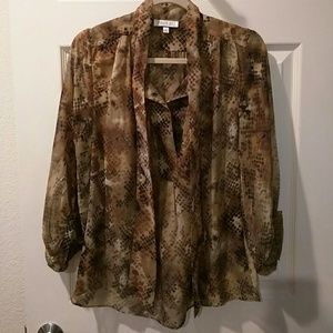 Snakeskin blouse medium