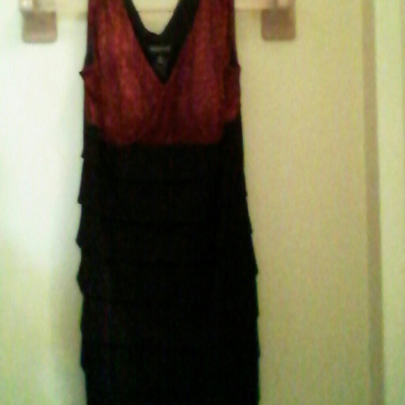 Sparkly Red & Black Cocktail Dress