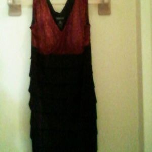 Sparkly Red & Black Cocktail Dress