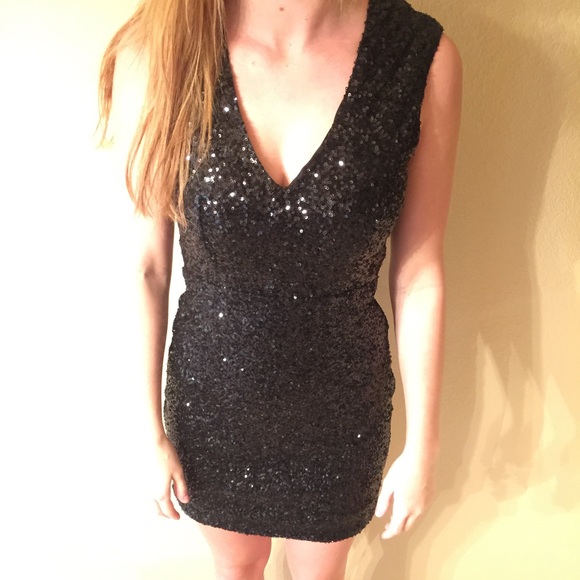 Black sequin dress. Worn once and practically new