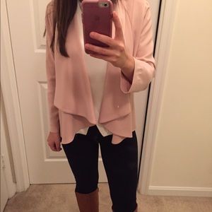forever21 Drape blazer in rose/neutral.
