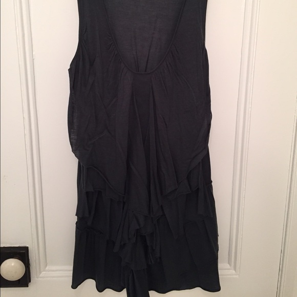 Anthropologie long ruffled tank top
