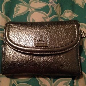 Metallic gold Coach Wallet