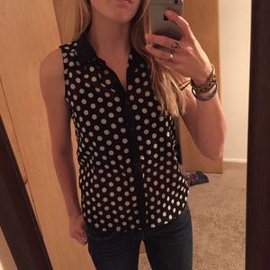 Polka dot button up