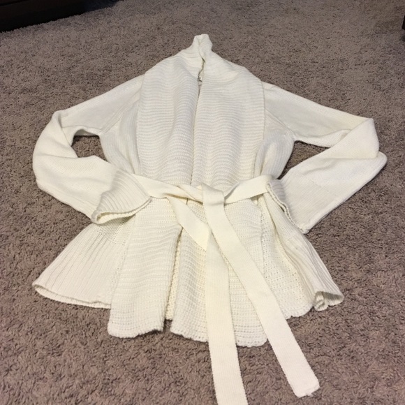 Belted sweater