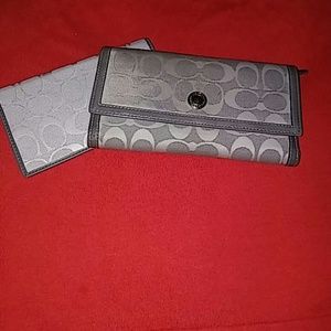 Coach checkbook wallet