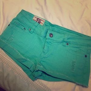 Cute turquoise summer shorts