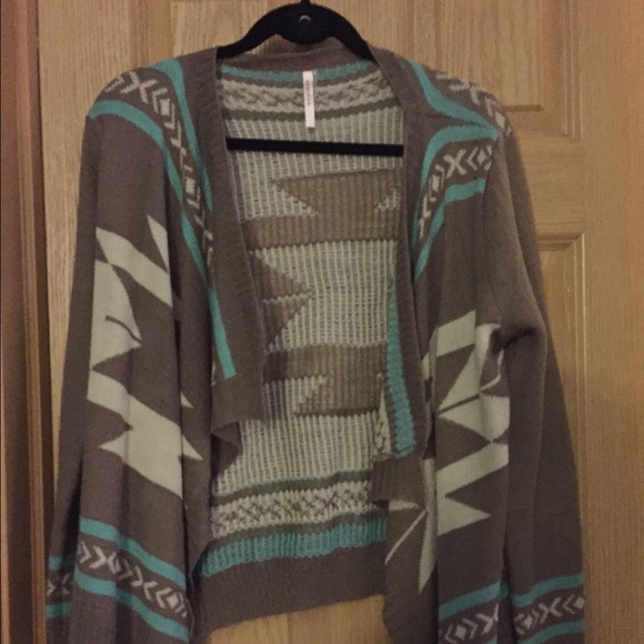Tribal print cardigan/sweater