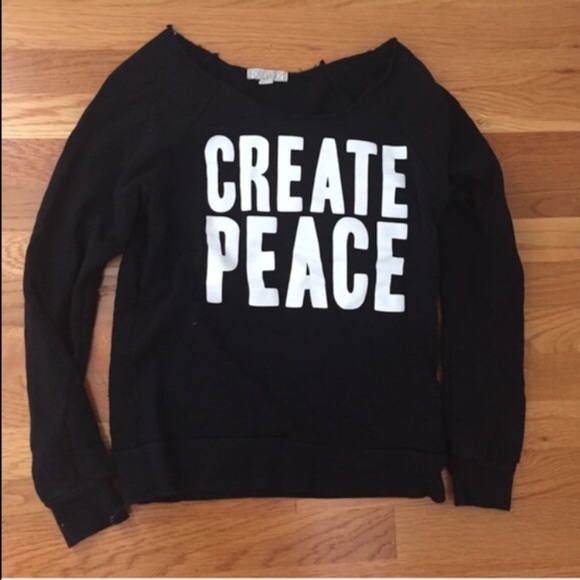 ❌SOLD BUNDLE❌ Create Peace Crew Neck - F21 - Picture 3 of 3