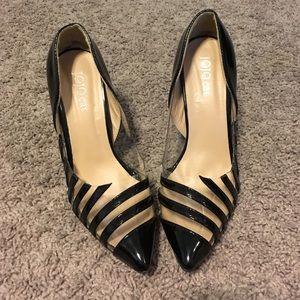 Rea soled patten pointed toe heels