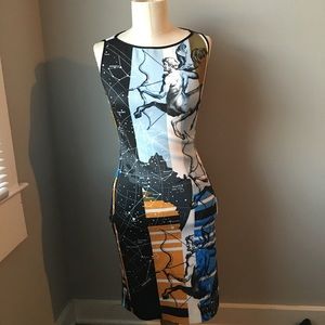 BNWT Clover Canyon Astrological Stripe Dress