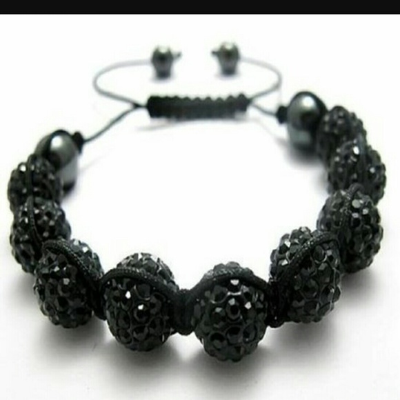 Black Swarovski Crystal Bracelet